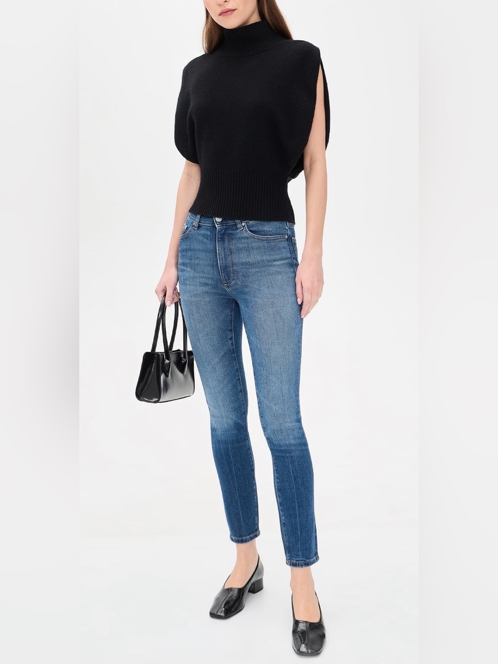DL1961 Farrow Instasculpt High Waist Ankle Skinny Jeans Blue Horizon 27 NWT #489